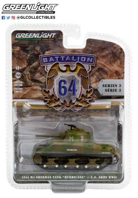 Sherman  - M4 Tank 1944 army green - 1:64 - GreenLight - 61030B - gl61030B | The Diecast Company